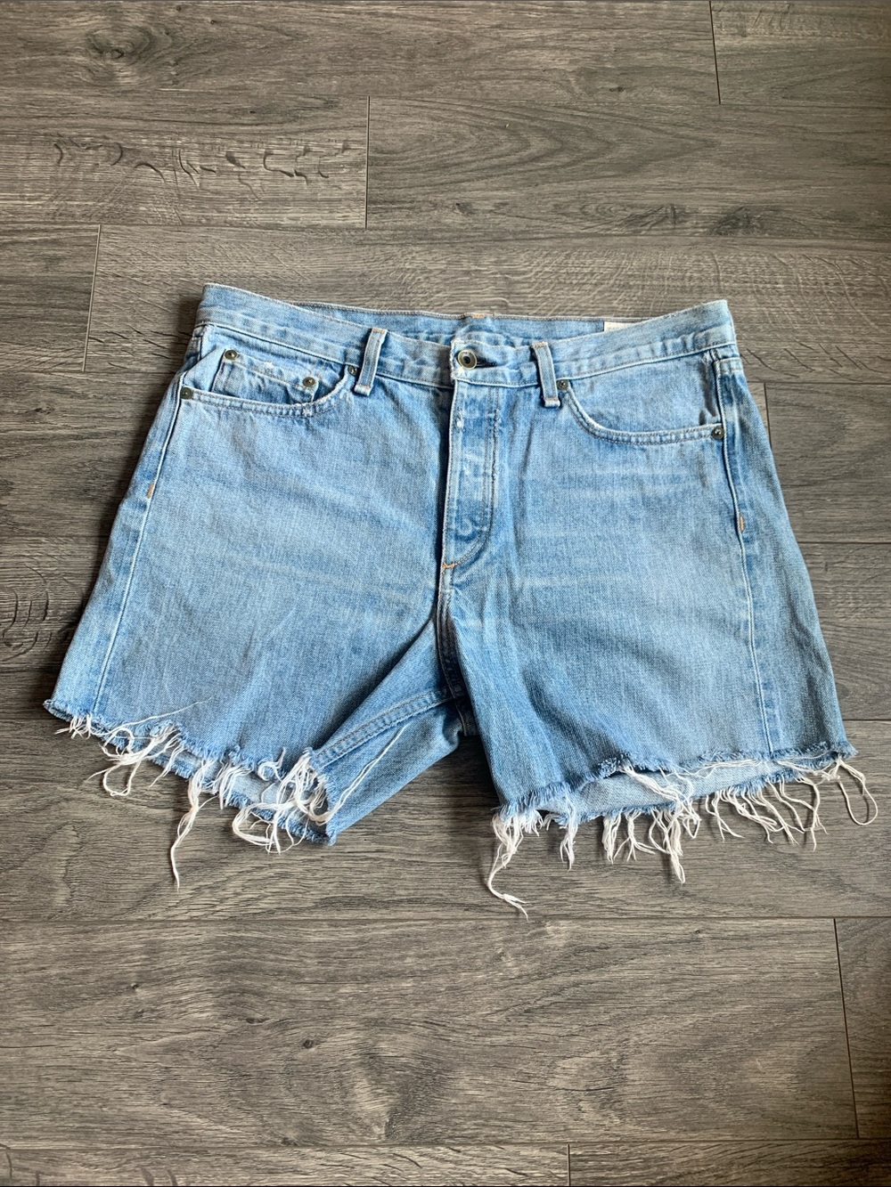 Rag & Bone jean shorts - Light Blue Denim Cutoff Shorts